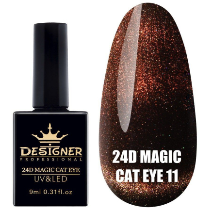 Гель-лак 24D Magic Cat Eye №11, 9 мл., Designer (Котяче око)