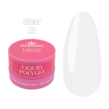 Рідкий полігель (30 мл., в банці) Designer К1 Clear
