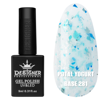 Кольорова база Potal yogurt base 281 Designer (9 мл.) - з кольоровою поталлю