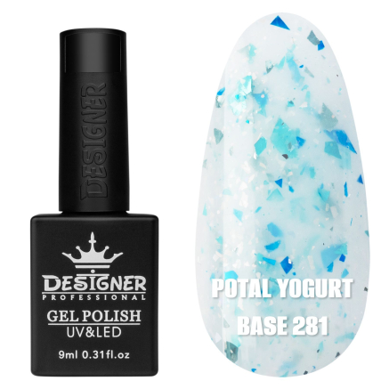 Кольорова база Potal yogurt base 281 Designer (9 мл.) - з кольоровою поталлю