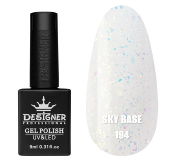 Кольорова база Sky base 194 Designer (9 мл.) - із золотою поталлю