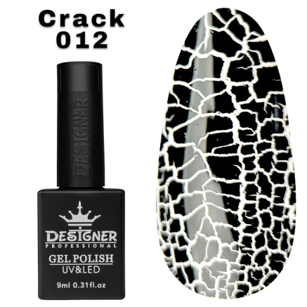 Гель лак Crack effect 012 Designer (9мл.) - з ефектом Кракелюра (утворює декоративні тріщини)