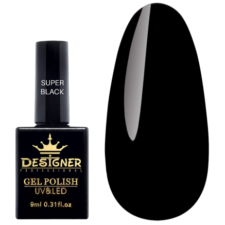 Гель-лак Designer 'Old Money' style - Super Black