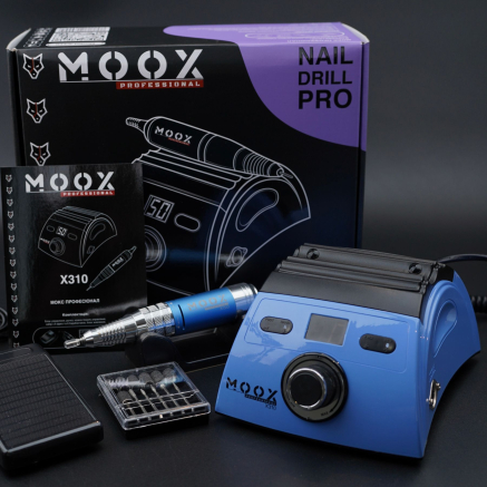 Фрезер Мокс X310 (Sky blue) на 50 000 об/хв. та 70W. для манікюру та педикюру Фрезер Мокс X310 (Sky blue) на 50 000 об/хв. та 70W. для манікюру та педикюру