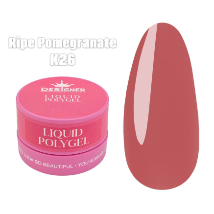 Рідкий полігель (30 мл., в банці) Designer К26 Ripe Pomegranate