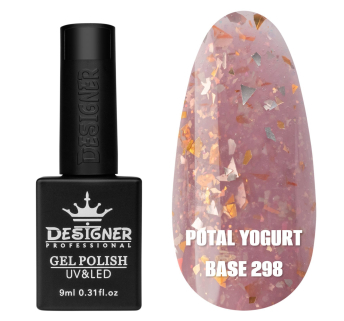 Кольорова база Potal yogurt base 298 Designer (9 мл.) - з кольоровою поталлю