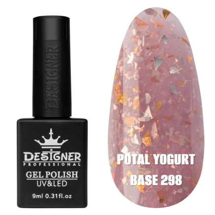 Кольорова база Potal yogurt base 298 Designer (9 мл.) - з кольоровою поталлю