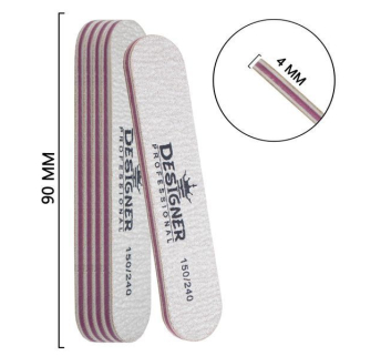 Двостороння овальна міні пилка (150/240 грит.) - Nailfile Designer