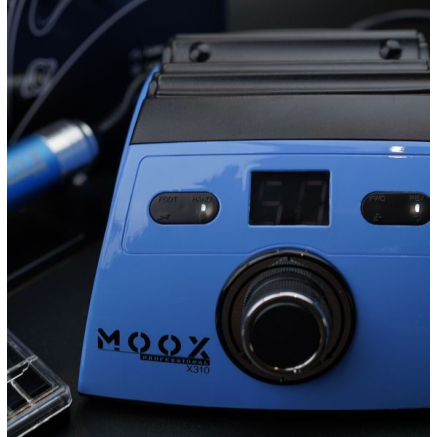 Фрезер Мокс X310 (Sky blue) на 50 000 об/хв. та 70W. для манікюру та педикюру Фрезер Мокс X310 (Sky blue) на 50 000 об/хв. та 70W. для манікюру та педикюру