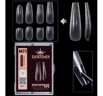 Fast Gel Tips MT1 (Multiforms) - типси гелеві Designer 120 шт/уп