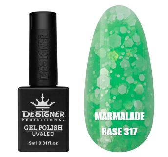 Кольорова база Marmalade base 317 Designer (9 мл.) - з білими конфетті