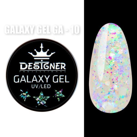 Galaxy Gel 10 мл., Designer (Глітерний гель) - GA - 10