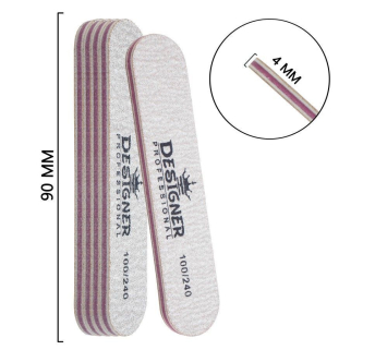 Двостороння овальна міні пилка (100/240 грит.) - Nailfile Designer