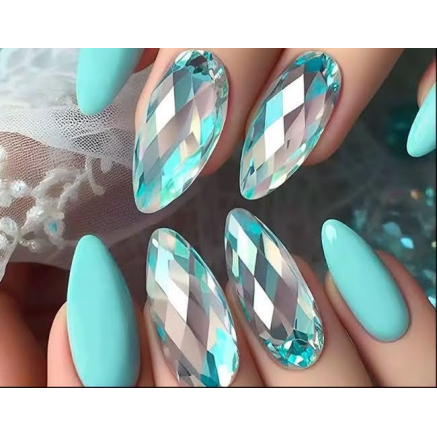 Diamond Fast Gel Tips (DF5 Almond small) - гелеві типси Designer 120 шт/уп