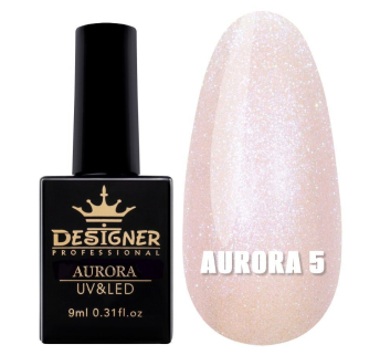 Гель-лак Aurora №5, 9 мл., Designer (Ефект втирання)