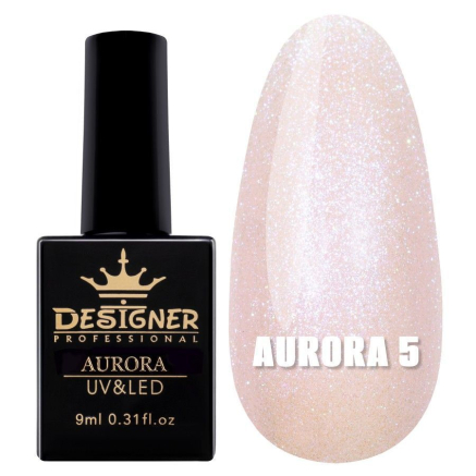 Гель-лак Aurora №5, 9 мл., Designer (Ефект втирання)