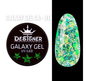 Galaxy Gel 10 мл., Designer (Глітерний гель) - GA - 01