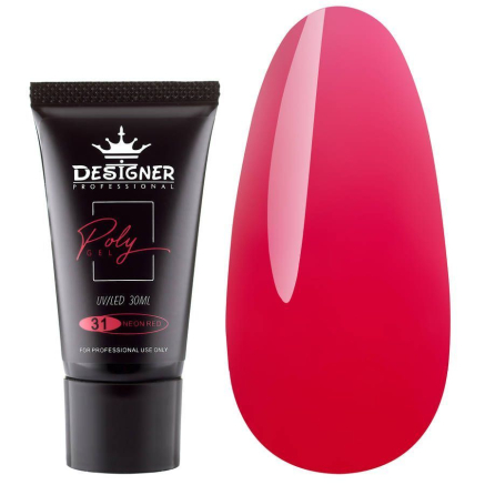 Полігель 30 мл Designer Neon Red №31
