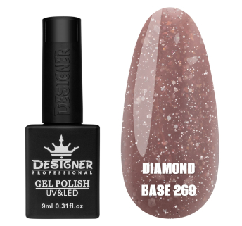 Базове покриття Diamond Base 269 Designer (9 мл.) - с легким світловідбивним ефектом