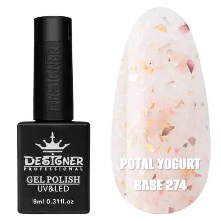 Кольорова база Potal yogurt base 274 Designer (9 мл.) - з кольоровою поталлю