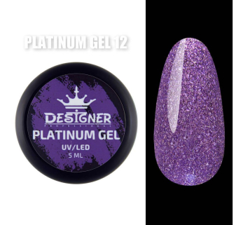 Platinum Gel 5 мл., Designer (Гель з шиммером) - Фіолетовий №12