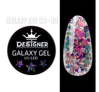 Galaxy Gel 10 мл., Designer (Глітерний гель) - GA - 09