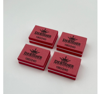 Міні баф прямокутний, 3.5 см Червоний 180/240 гріт - Designer