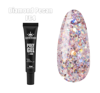 Полігель (15 мл.) Designer F64 Diamond Pecan