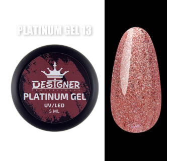 Platinum Gel 5 мл., Designer (Гель с шиммером) - Красный №13