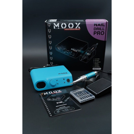 Фрезер Мокс X100 (Light blue) на 45 000 об/хв. та 70W. для манікюру та педикюру Фрезер Мокс X100 (Light blue) на 45 000 об/хв. та 70W. для манікюру та педикюру