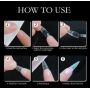 Crystal Fast Gel Tips (Trapezoid Medium TS2) - тіпси гелів з шипами Designer 120 шт/уп