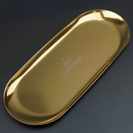 Металевий лоток для інструментів 30 х 12,4 см. Designer - L Gold