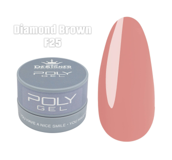 Полигель (30 мл., в банке) Designer F25 Diamond brown