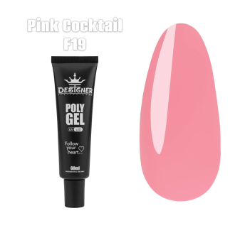 Полігель (60 мл.) Designer F19 Pink CocKtail