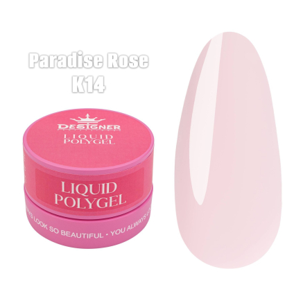 Рідкий полігель (30 мл., в банці) Designer К14 Paradise Rose