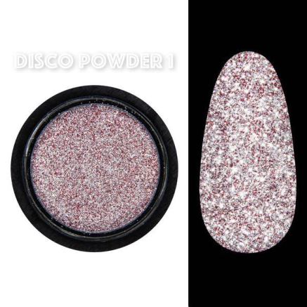 Disco powder №1 - Світловідбивна втирка Designer - Червона