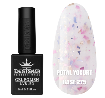 Кольорова база Potal yogurt base 275 Designer (9 мл.) - з кольоровою поталлю