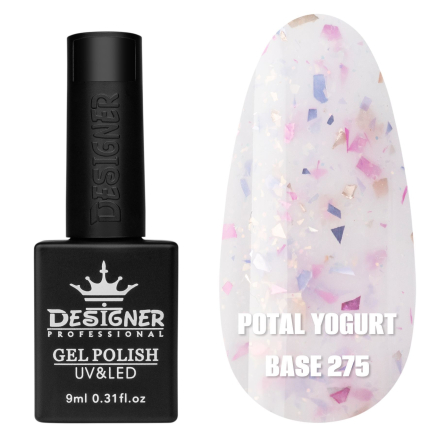 Кольорова база Potal yogurt base 275 Designer (9 мл.) - з кольоровою поталлю