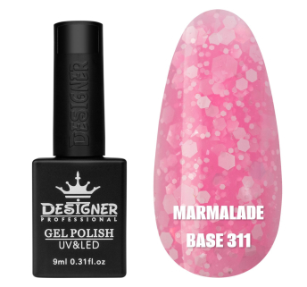 Кольорова база Marmalade base 311 Designer (9 мл.) - з білими конфетті