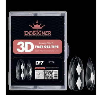 Diamond Fast Gel Tips (DF7 Oval) - гелеві типси Designer 120 шт/уп