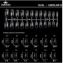 Fast gel tips №19 (Oval, medium size) - Гелеві типси Designer