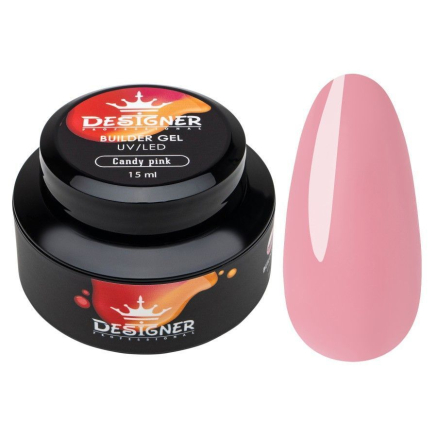Strong Builder Gel 15 мл., Designer (Моделюючий гель), Candy Pink №4