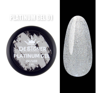 Platinum Gel 5 мл., Designer (Гель з шиммером) - Білий №1