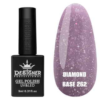 Базове покриття Diamond Base 262 Designer (9 мл.) - с легким світловідбивним ефектом