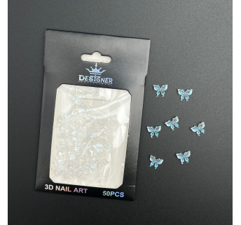 3D декор для об'ємного дизайну нігтів 'Метелики хамелеон' Designer - D2