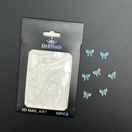 3D декор для об'ємного дизайну нігтів 'Метелики хамелеон' Designer - D2