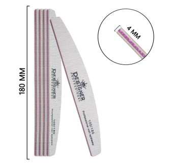 Двостороння пилка півмісяць (100/180 грит.) - Nailfile Designer