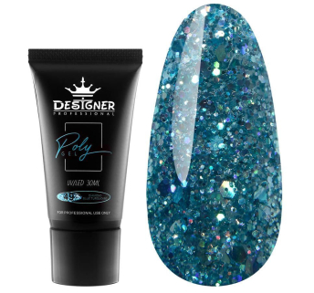 Полігель 30 мл Designer Diamond Blue Turquoise №49