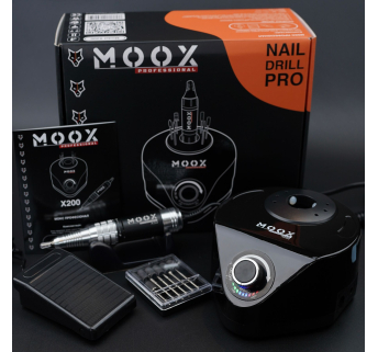 Фрезер Мокс X200 (Black) на 50 000 об/хв. та 70W. для манікюру та педикюру
