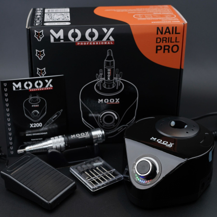 Фрезер Мокс X200 (Black) на 50 000 об/хв. та 70W. для манікюру та педикюру Фрезер Мокс X200 (Black) на 50 000 об/хв. та 70W. для манікюру та педикюру